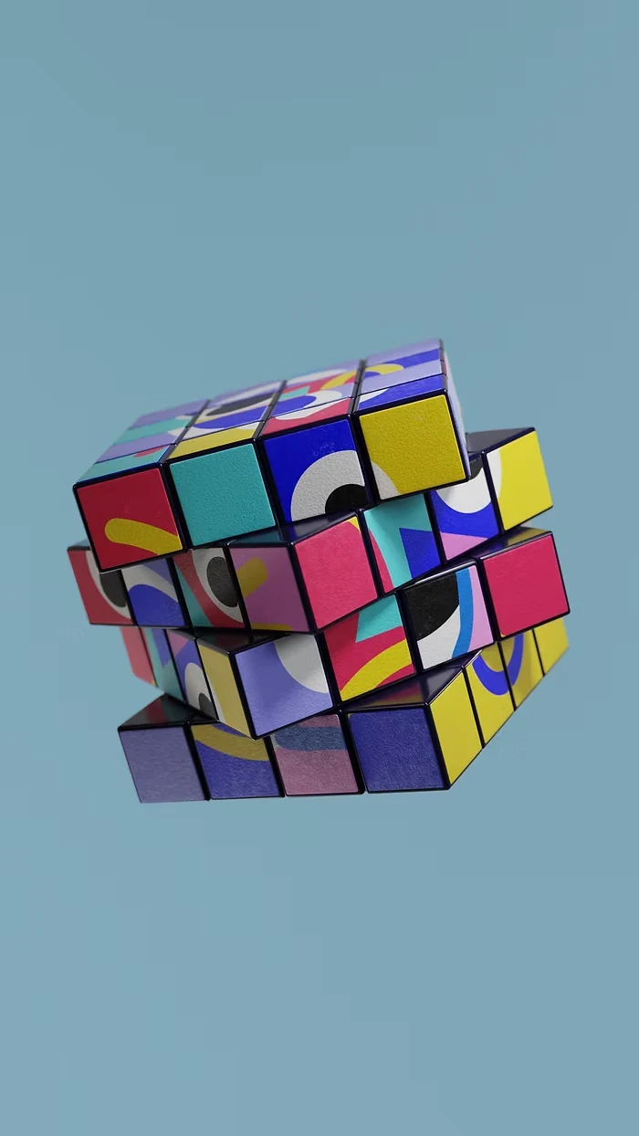 A scrambled colourful cube representing the complexity of psychosocial hazards, feedback and workplace behaviour